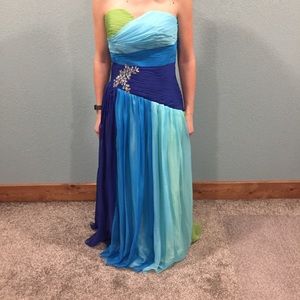 GK (Grace Karin) Green and Blue Size 2